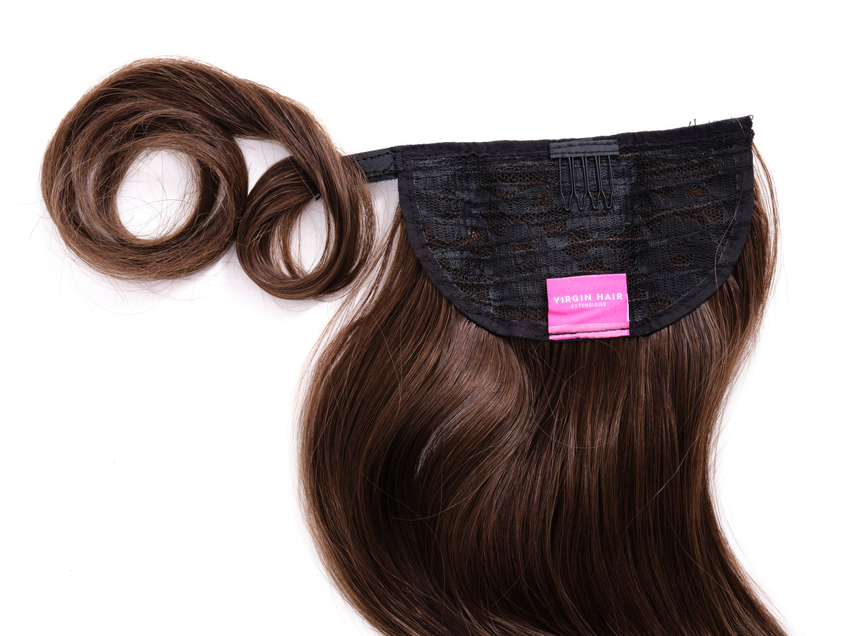 Középbarna színű mini copf