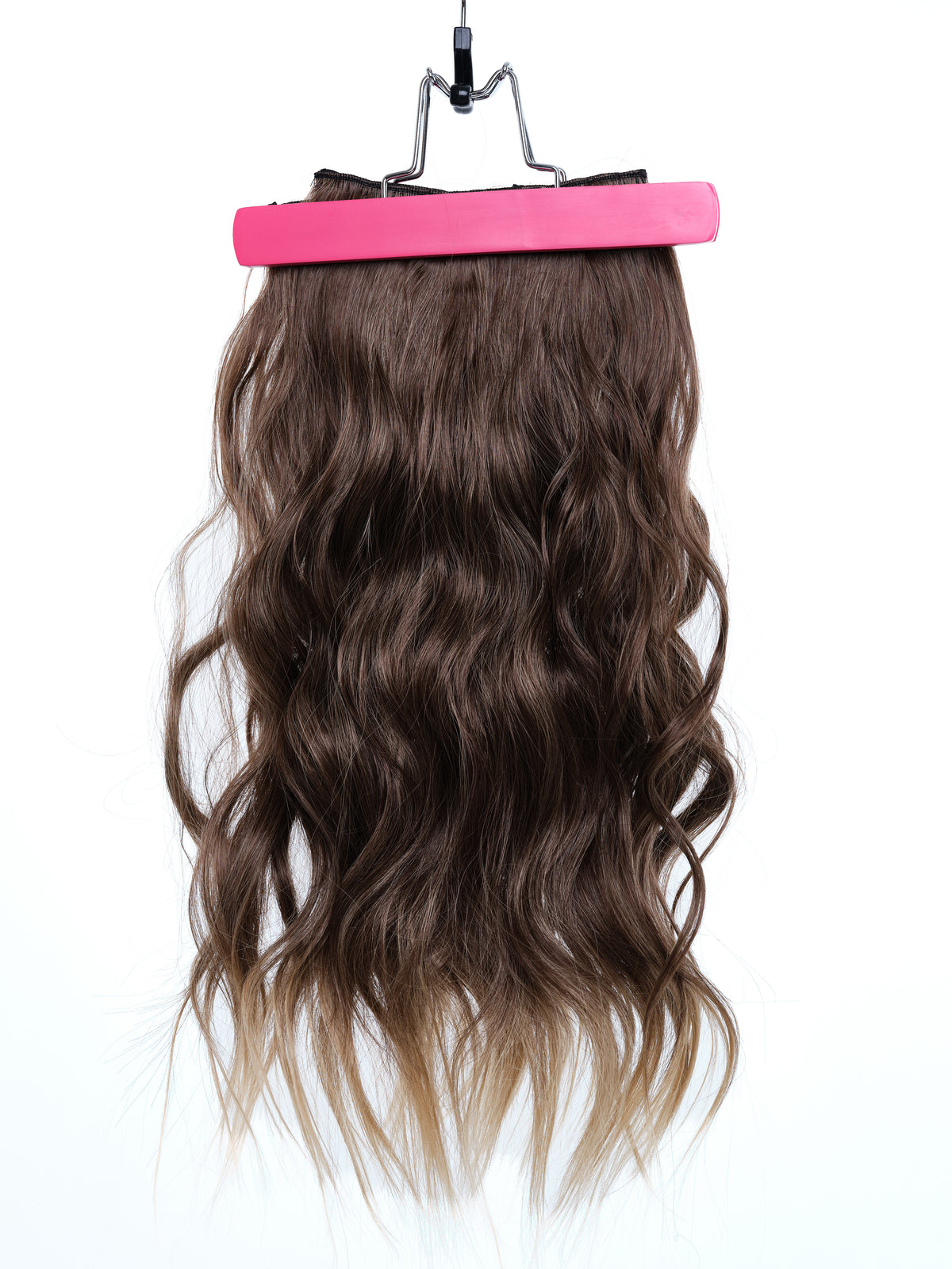 Ombre középbarna tengerparti hullámos póthaj