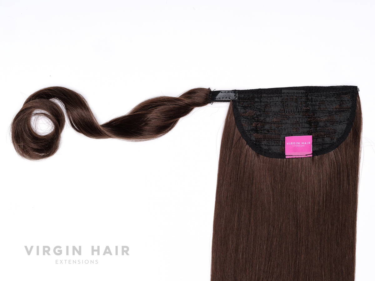 Középbarna színű egyenes copf