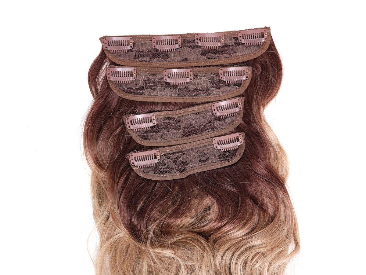 Ombre sötétszőke tengerparti hullámos póthaj