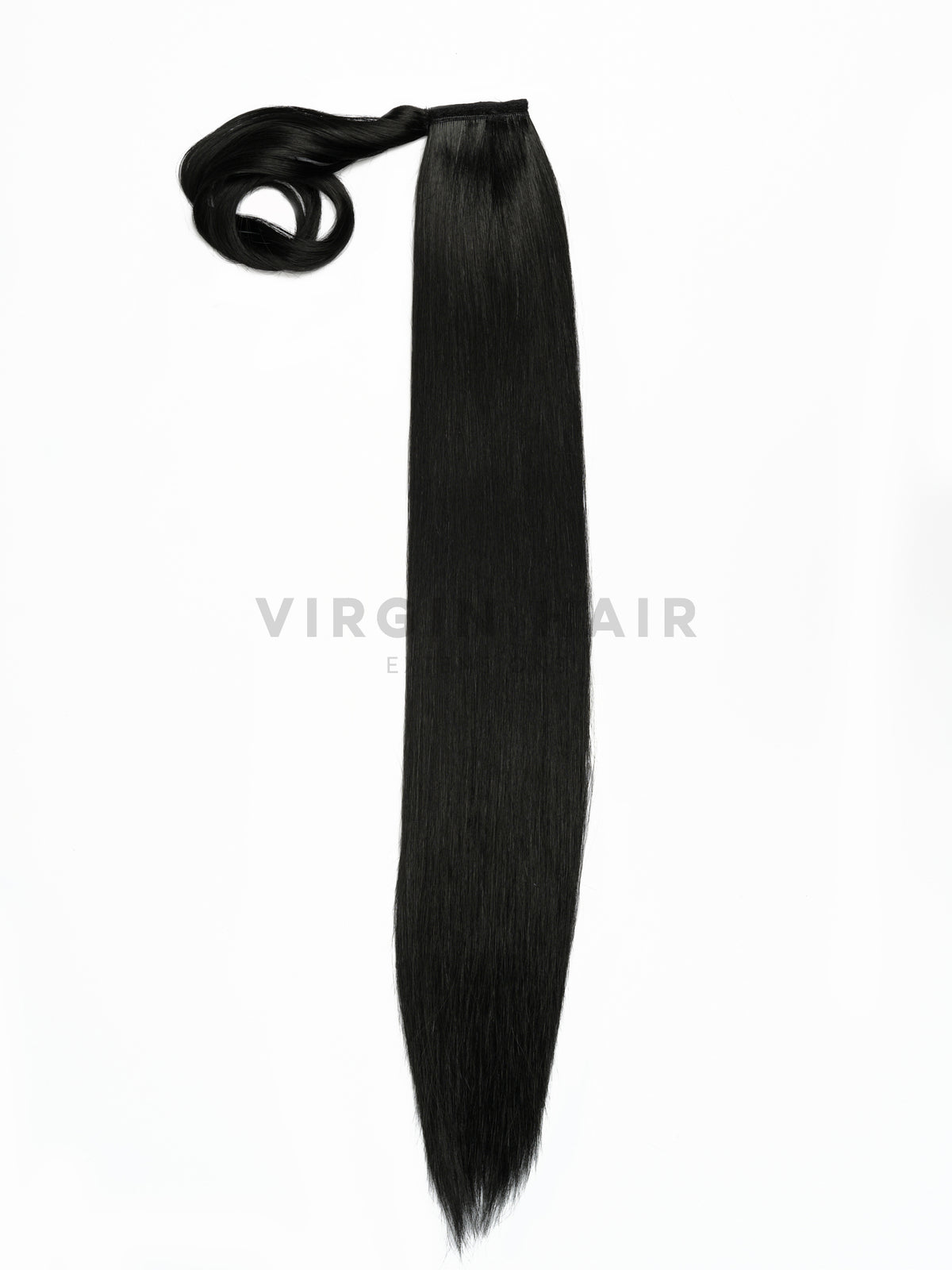 Fekete színű egyenes copf