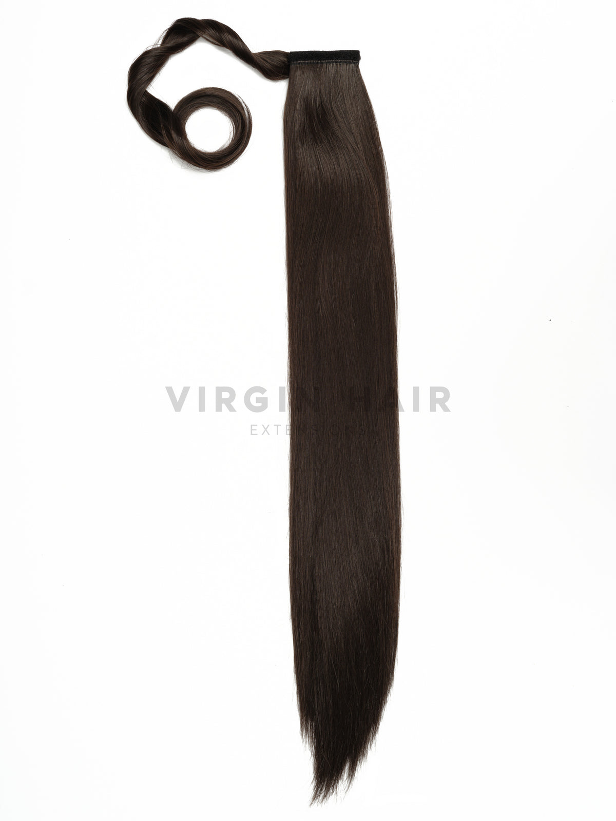 Természetes fekete színű egyenes copf